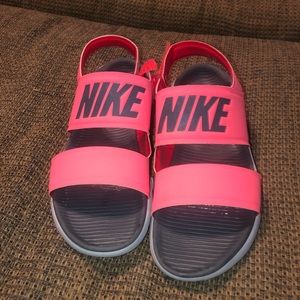 Coral Nike Sandals
